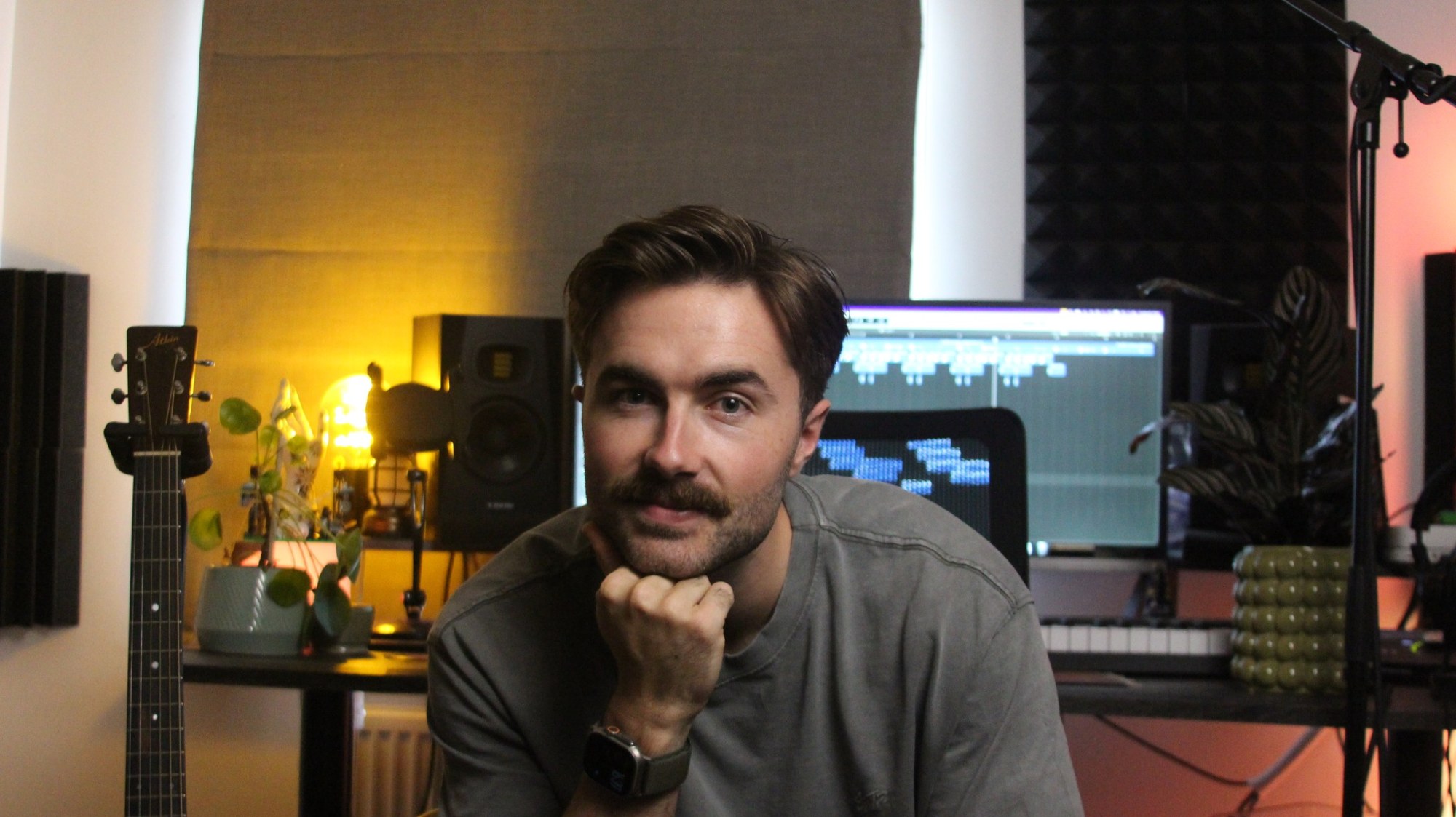Charlie in his music studio